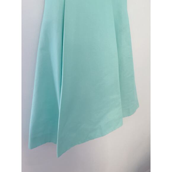 Kate Spade Angelika Teal Silk Blend Fit & Flare Mini Dress Size 0 Wedding Guest - Picture 7 of 11